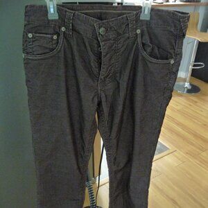 STITCH*S ARIZONA MAN CORDUROY MEN  PANTS PALE OBERGINE COLOR BUTTON FLY SIZE 36